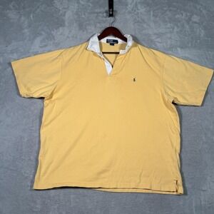 Polo Ralph Lauren Polo Shirt Mens‎ XL (fits 2XB) Yellow Short Sleeve *FLAW